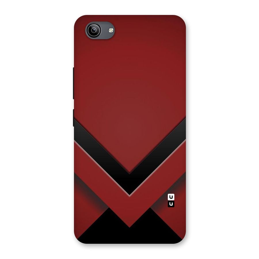 Red Black Fold Back Case for Vivo Y81i