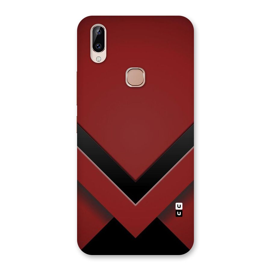Red Black Fold Back Case for Vivo Y83 Pro