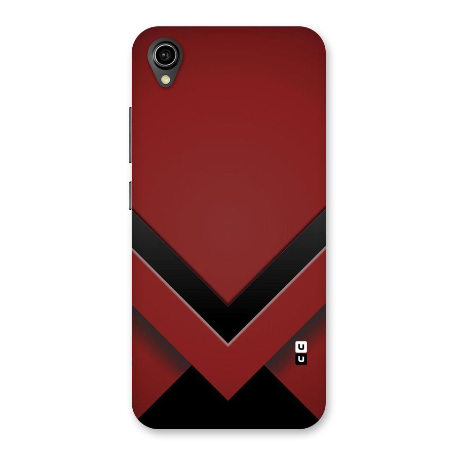 Red Black Fold Back Case for Vivo Y90