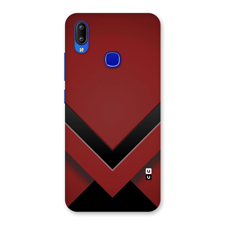 Red Black Fold Back Case for Vivo Y91