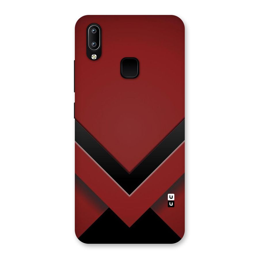 Red Black Fold Back Case for Vivo Y93