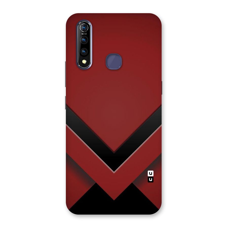 Red Black Fold Back Case for Vivo Z1 Pro