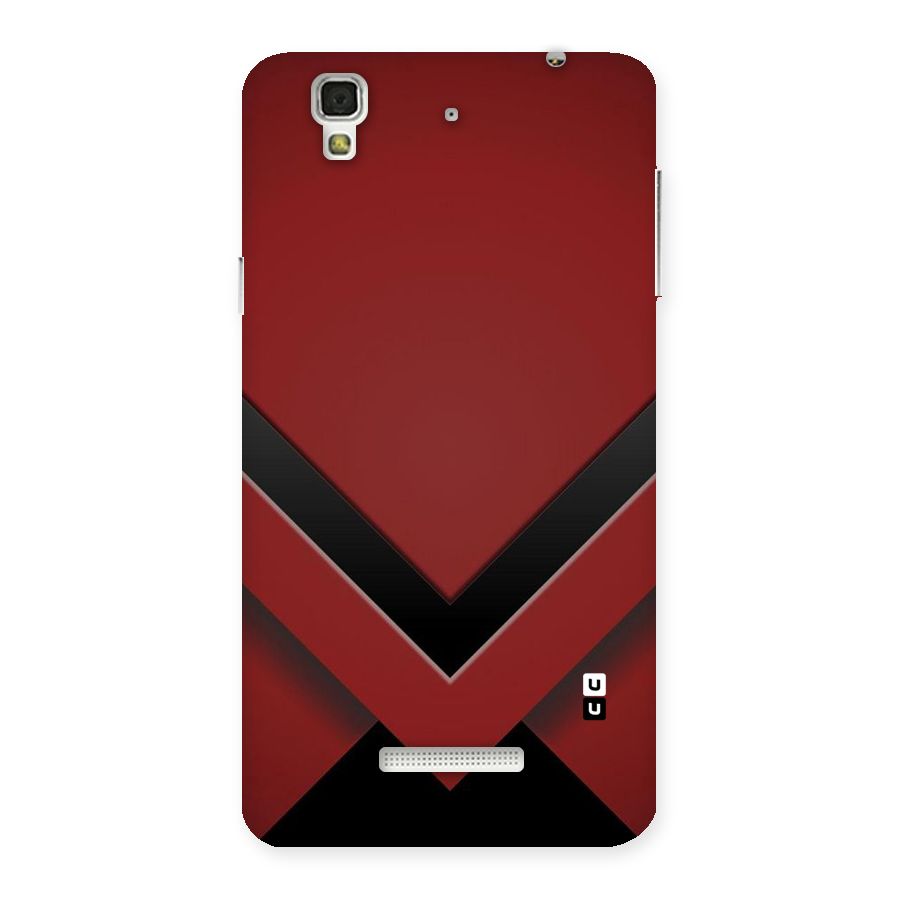 Red Black Fold Back Case for YU Yureka Plus