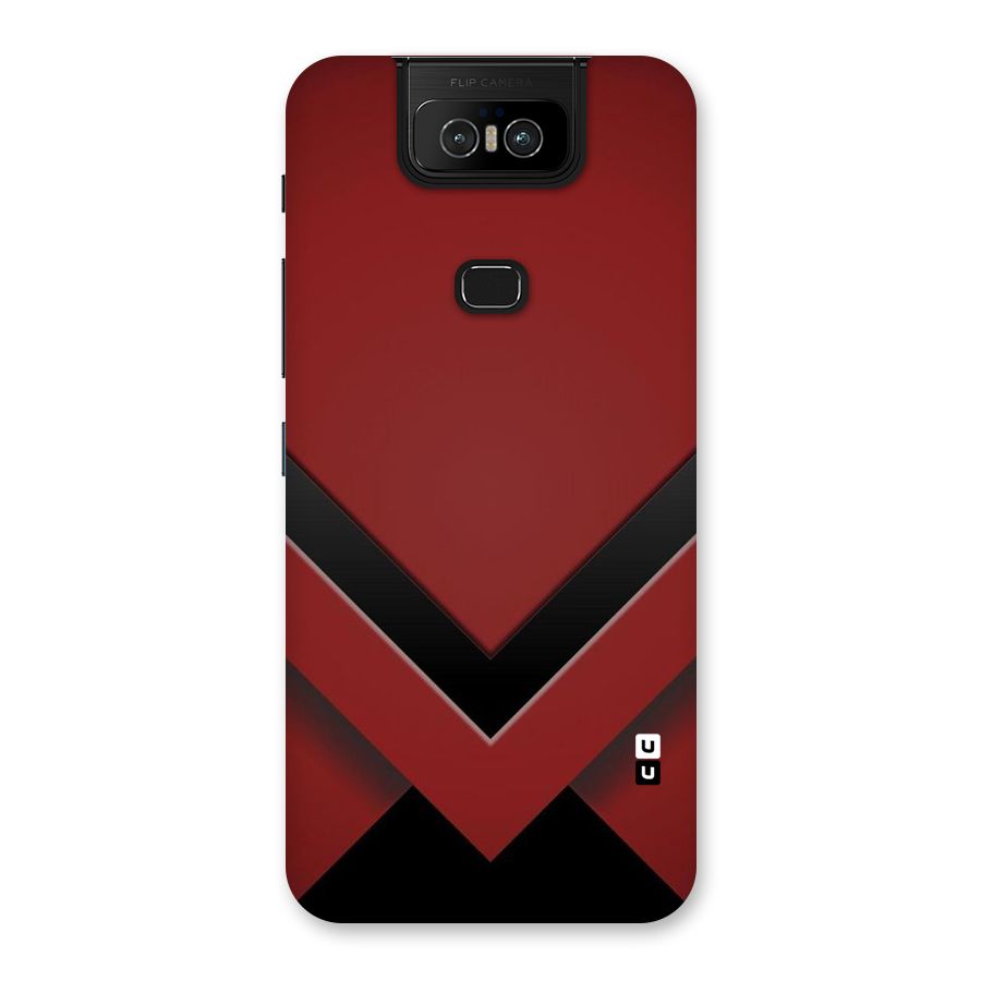 Red Black Fold Back Case for Zenfone 6z