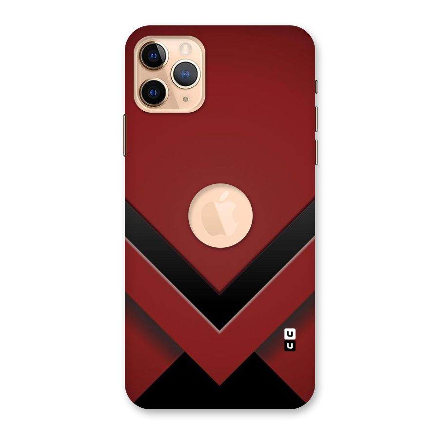 Red Black Fold Back Case for iPhone 11 Pro Max Logo Cut