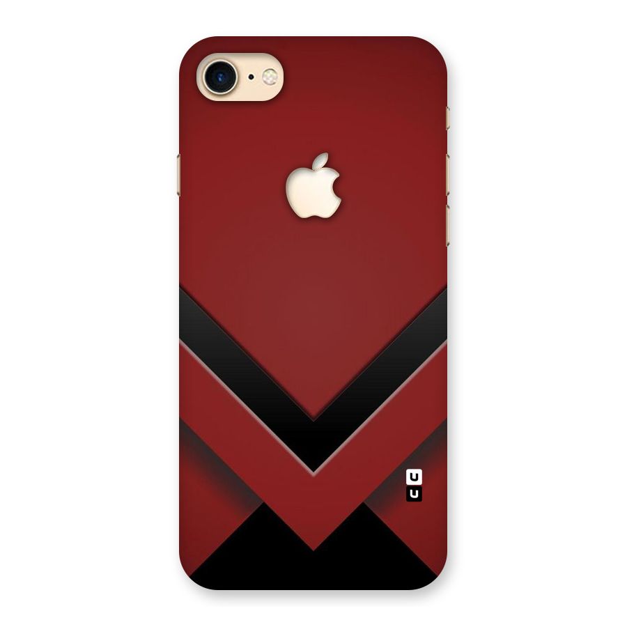 Red Black Fold Back Case for iPhone 7 Apple Cut