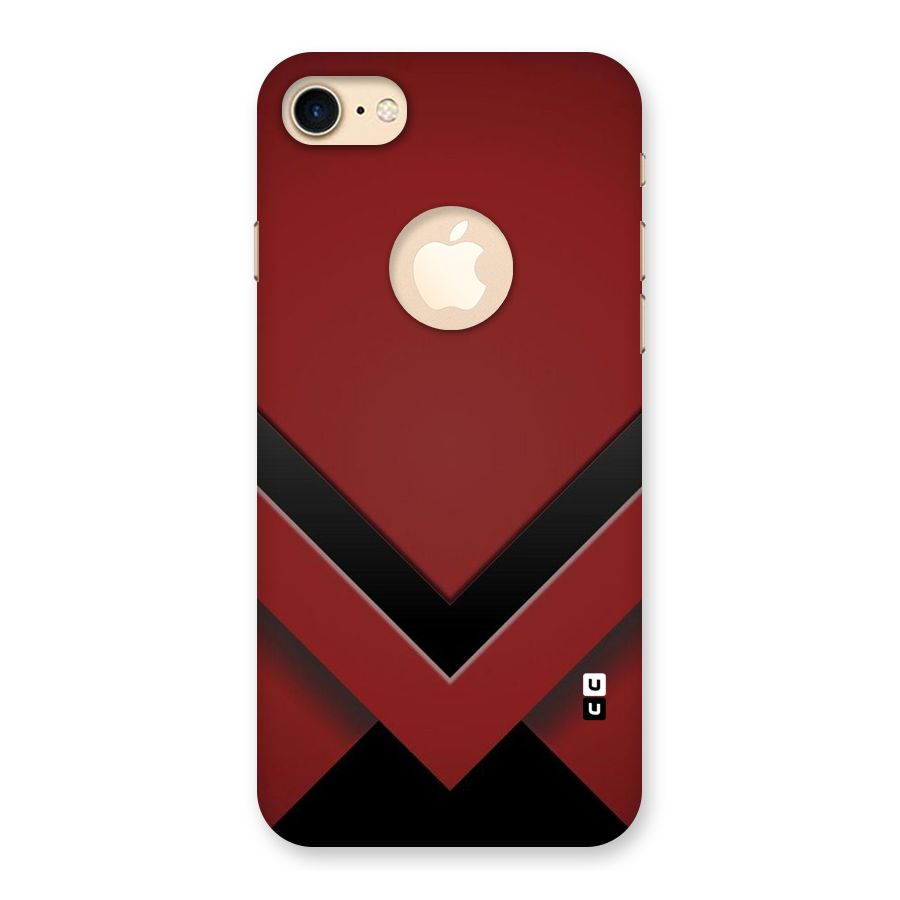 Red Black Fold Back Case for iPhone 7 Logo Cut
