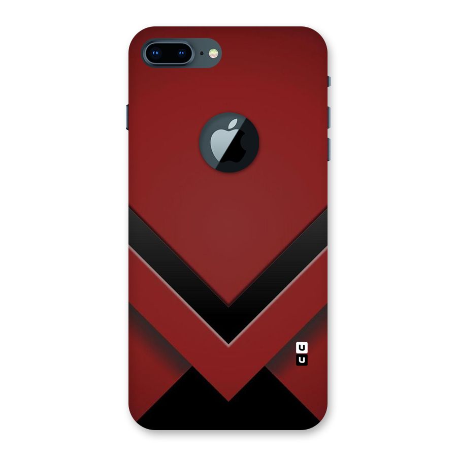 Red Black Fold Back Case for iPhone 7 Plus Logo Cut