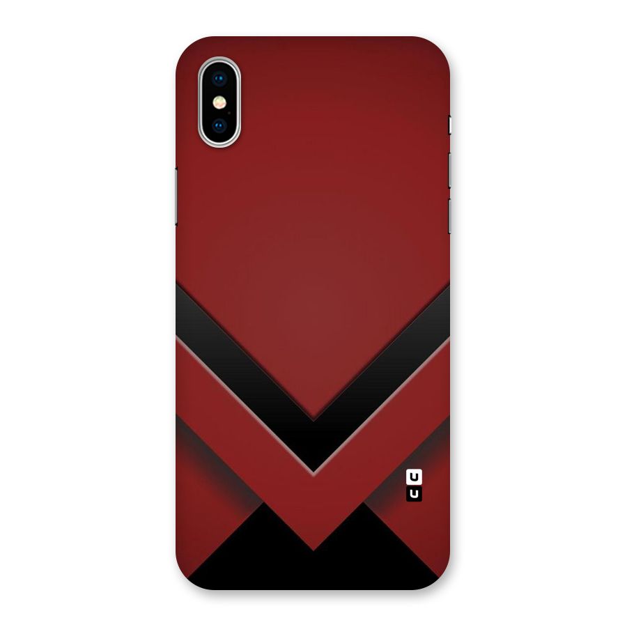 Red Black Fold Back Case for iPhone XS