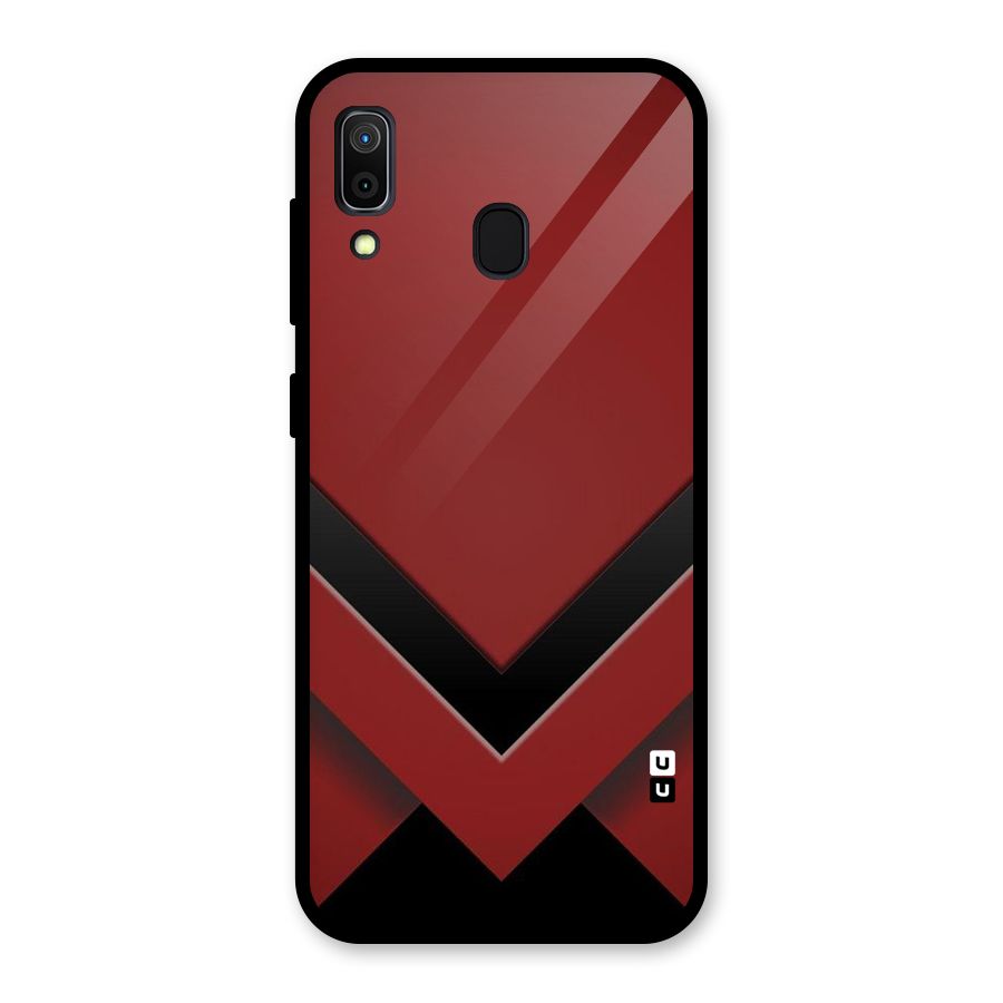 Red Black Fold Glass Back Case for Galaxy A30