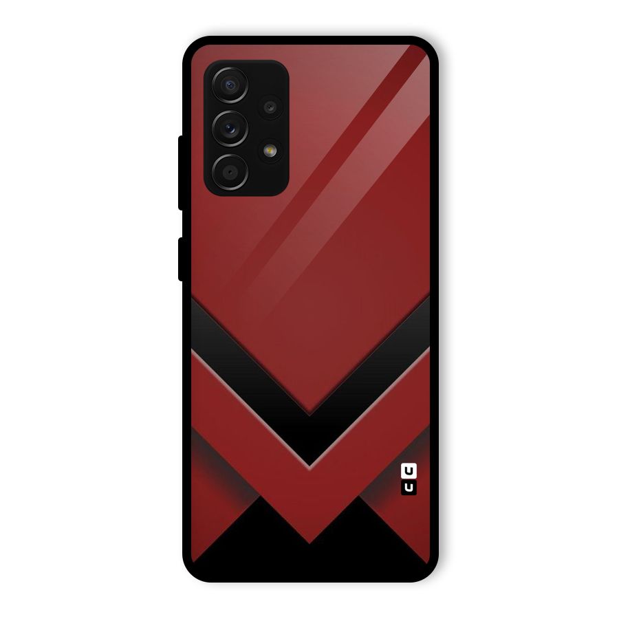 Red Black Fold Glass Back Case for Galaxy A53 5G