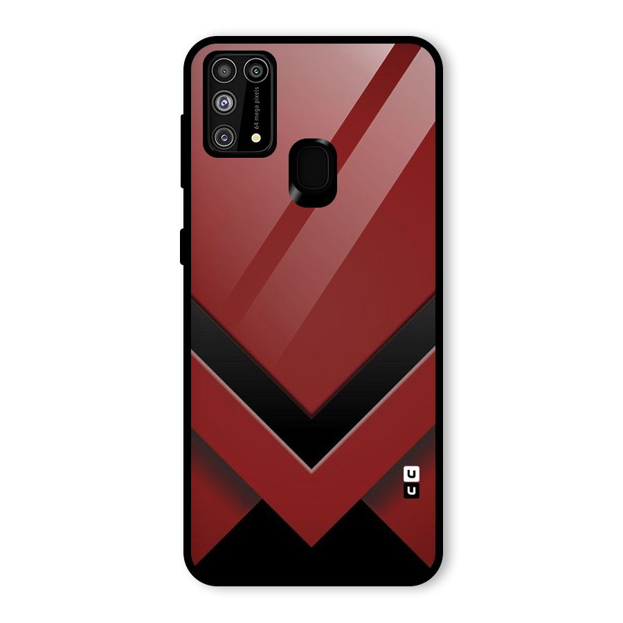 Red Black Fold Glass Back Case for Galaxy F41