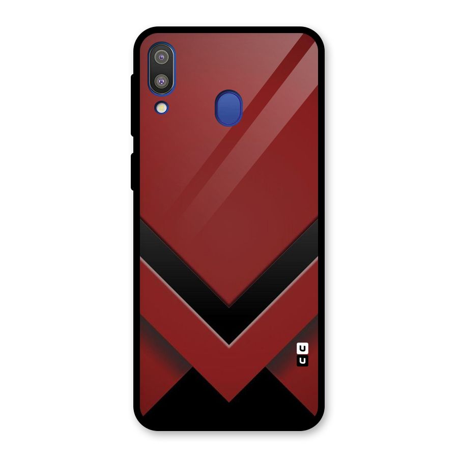 Red Black Fold Glass Back Case for Galaxy M20