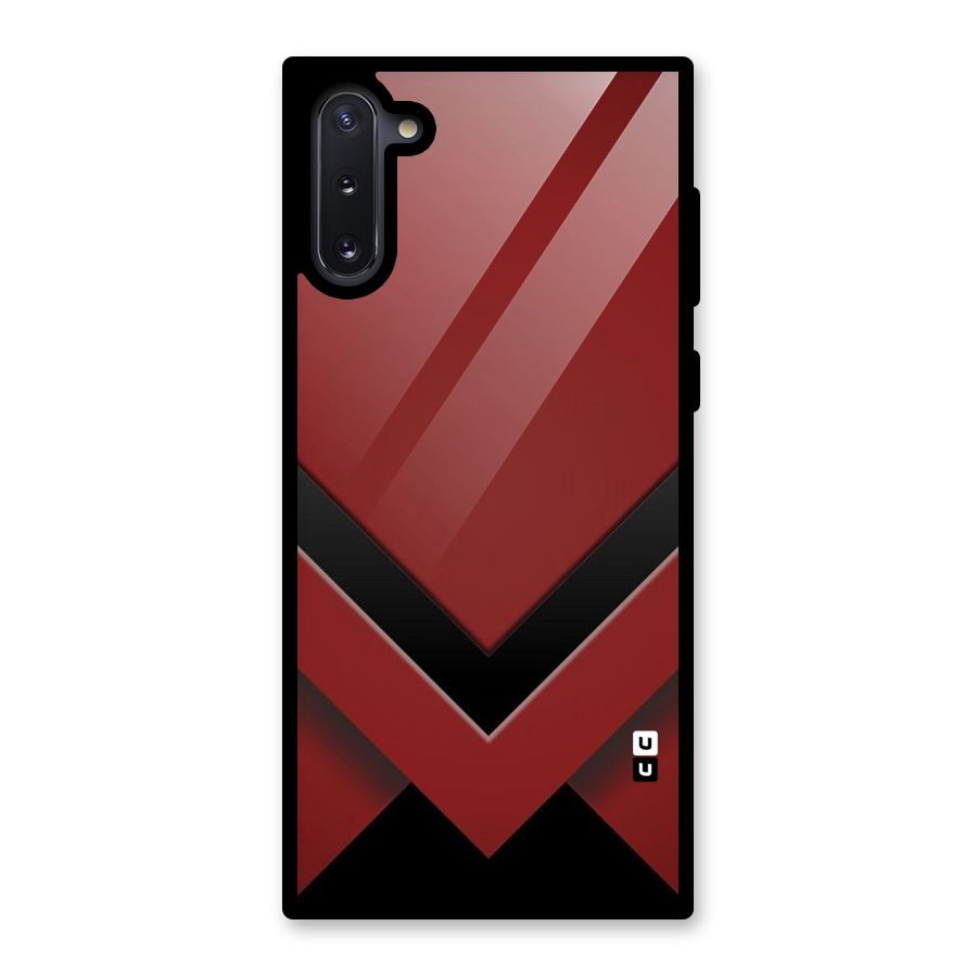 Red Black Fold Glass Back Case for Galaxy Note 10