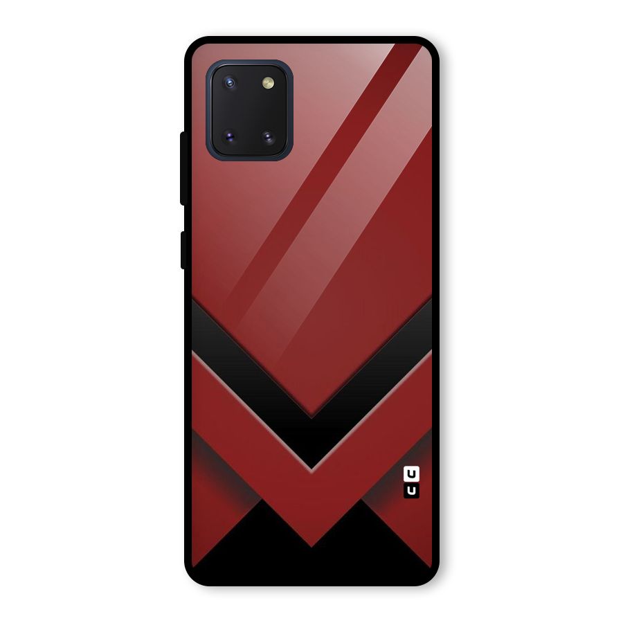 Red Black Fold Glass Back Case for Galaxy Note 10 Lite