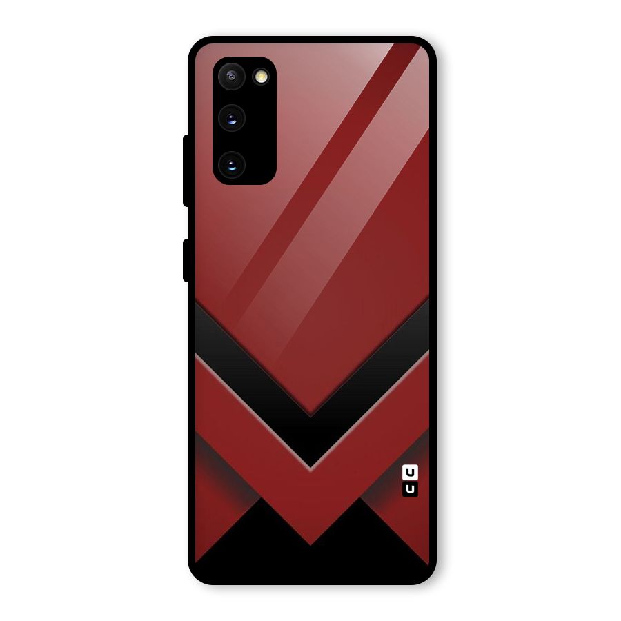 Red Black Fold Glass Back Case for Galaxy S20 FE 5G