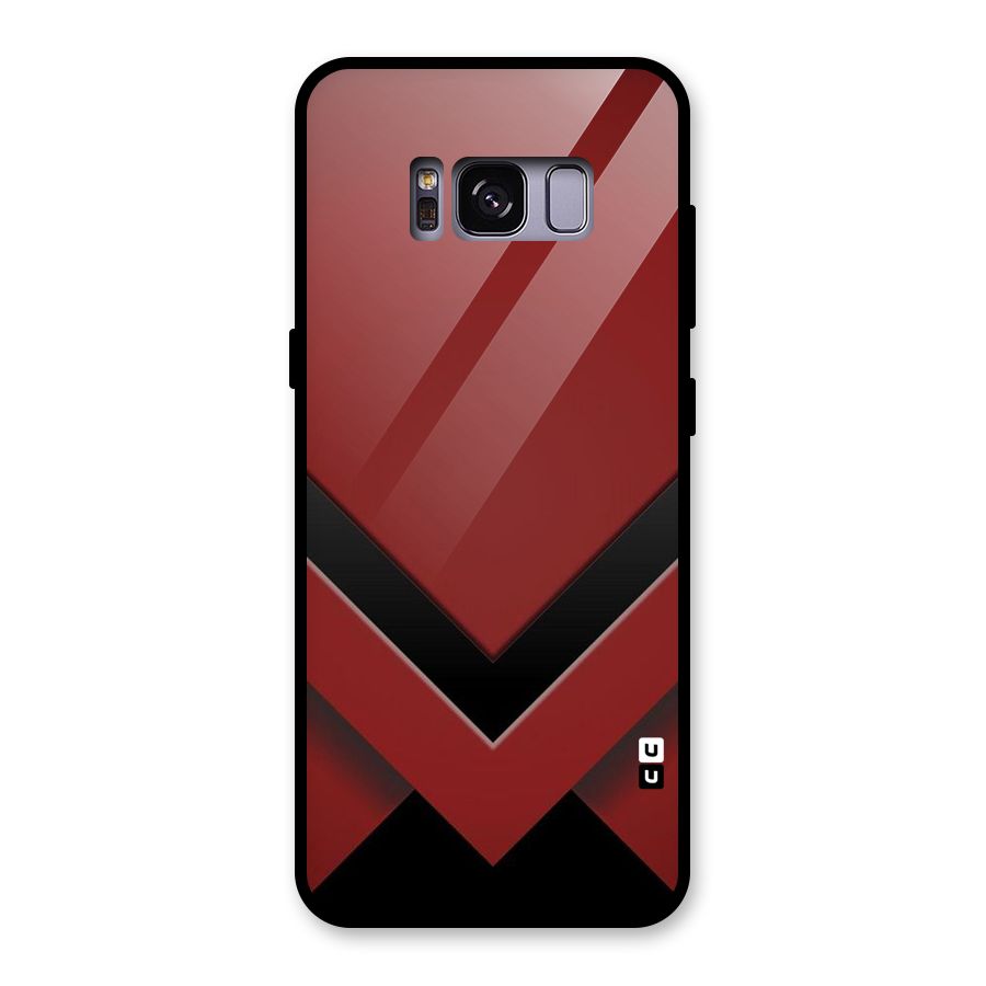 Red Black Fold Glass Back Case for Galaxy S8