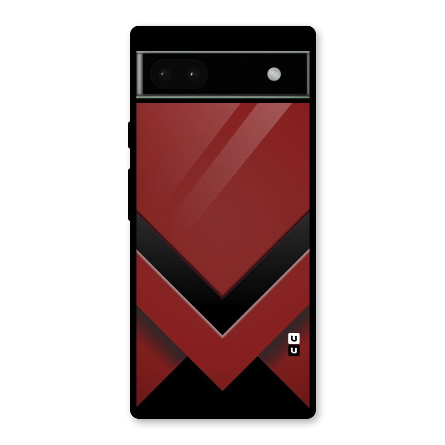 Red Black Fold Glass Back Case for Google Pixel 6a