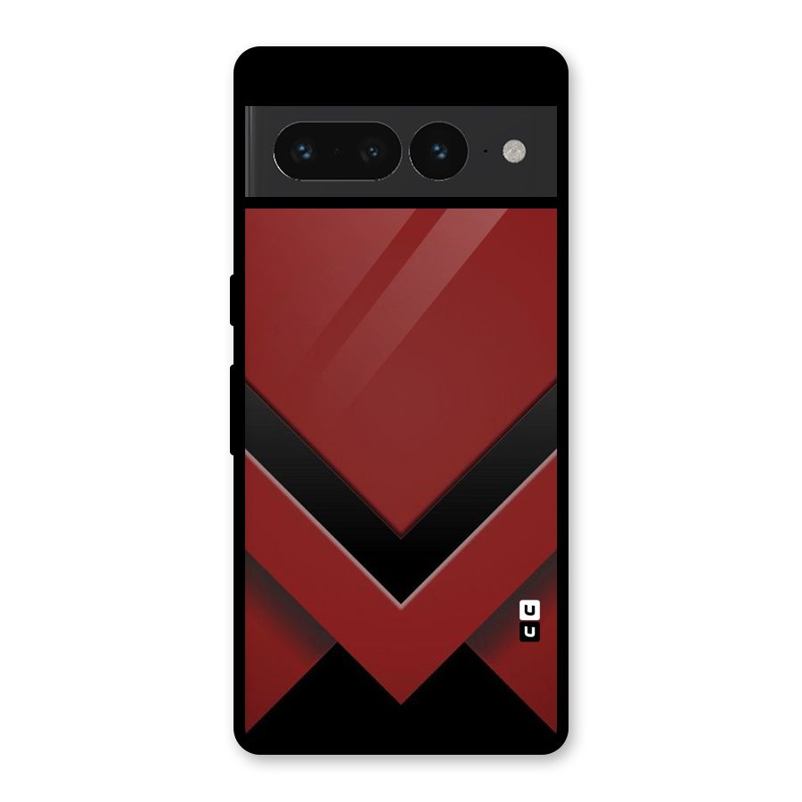 Red Black Fold Glass Back Case for Google Pixel 7 Pro