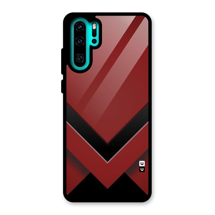 Red Black Fold Glass Back Case for Huawei P30 Pro