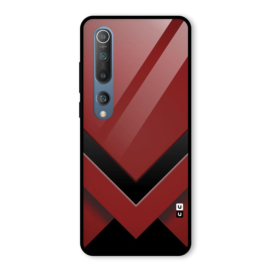 Red Black Fold Glass Back Case for Mi 10