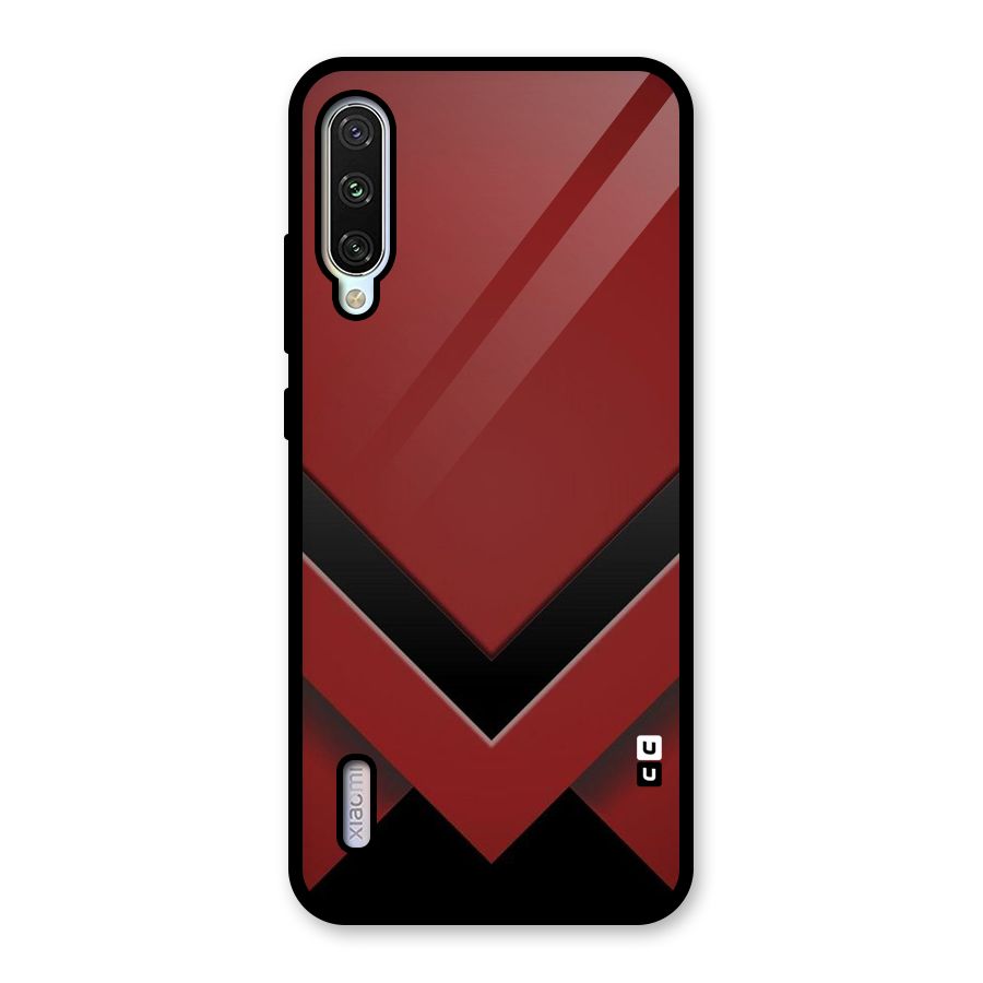 Red Black Fold Glass Back Case for Mi A3