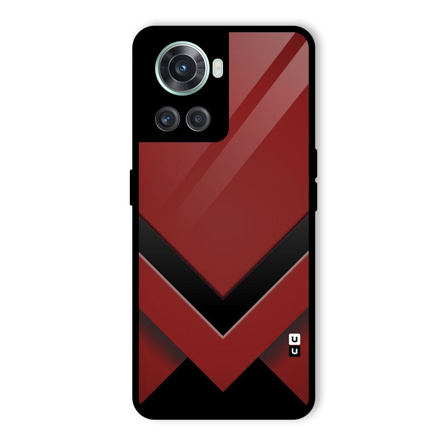 Red Black Fold Glass Back Case for OnePlus 10R