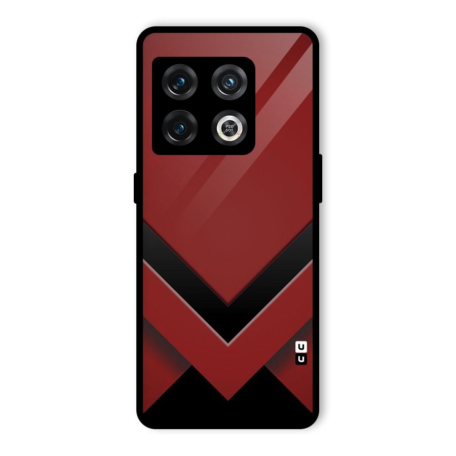 Red Black Fold Glass Back Case for OnePlus 10 Pro 5G