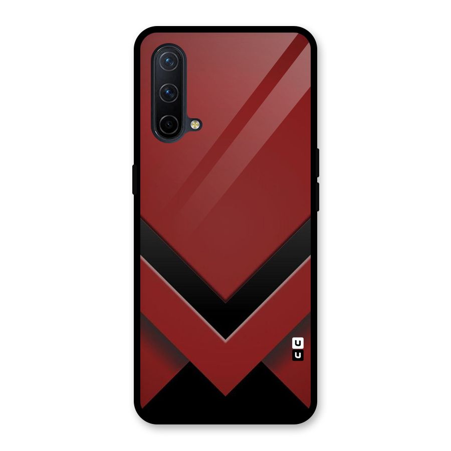 Red Black Fold Glass Back Case for OnePlus Nord CE 5G