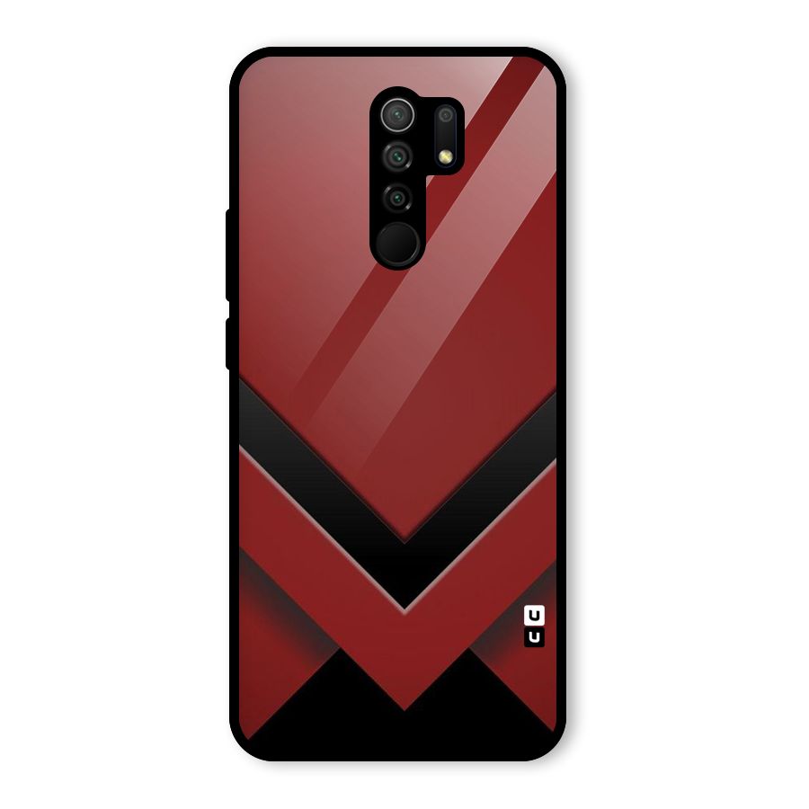 Red Black Fold Glass Back Case for Poco M2