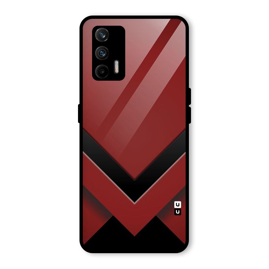 Red Black Fold Glass Back Case for Realme GT 5G