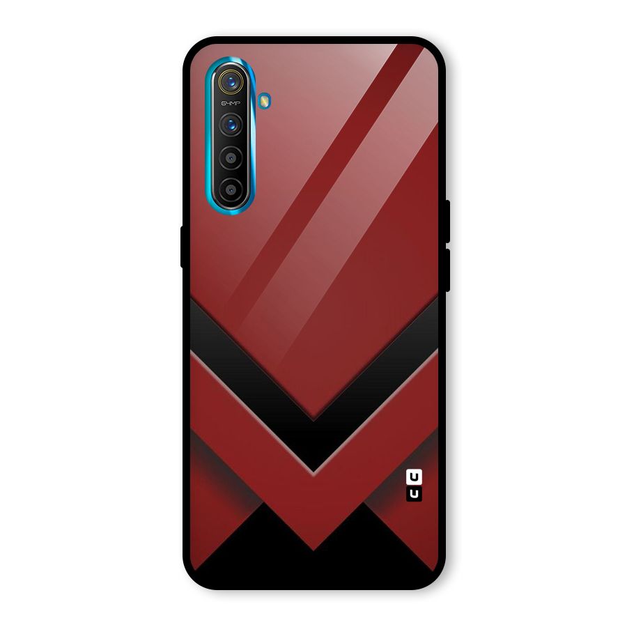 Red Black Fold Glass Back Case for Realme X2