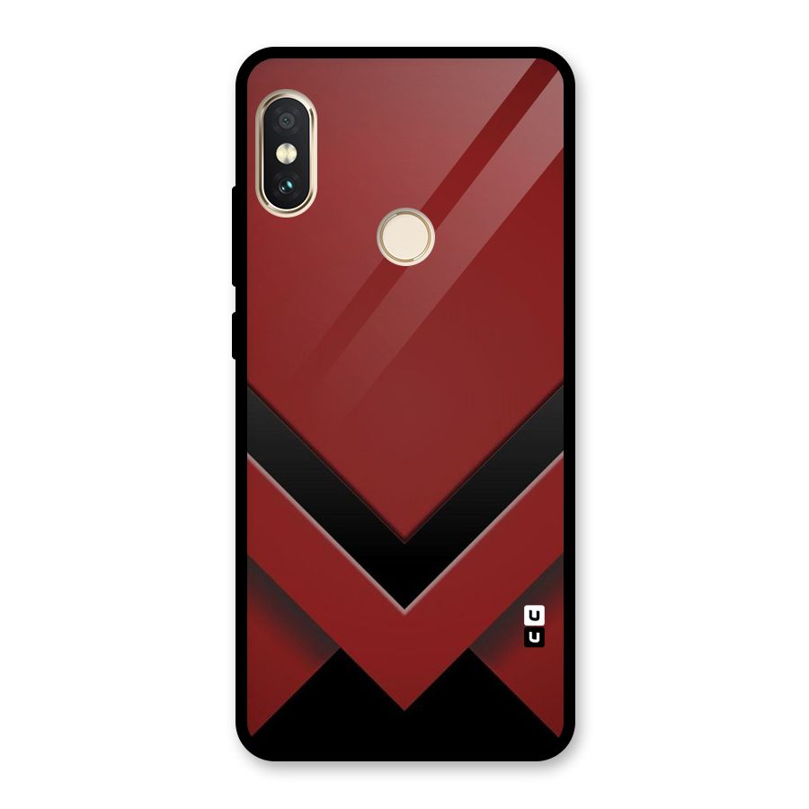 Red Black Fold Glass Back Case for Redmi Note 5 Pro