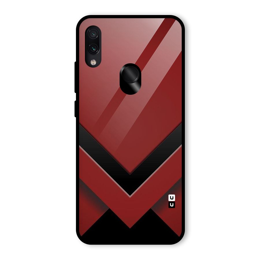 Red Black Fold Glass Back Case for Redmi Note 7 Pro