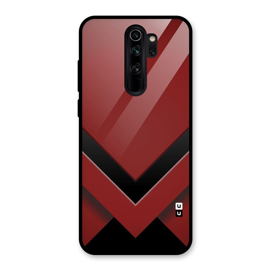 Red Black Fold Glass Back Case for Redmi Note 8 Pro