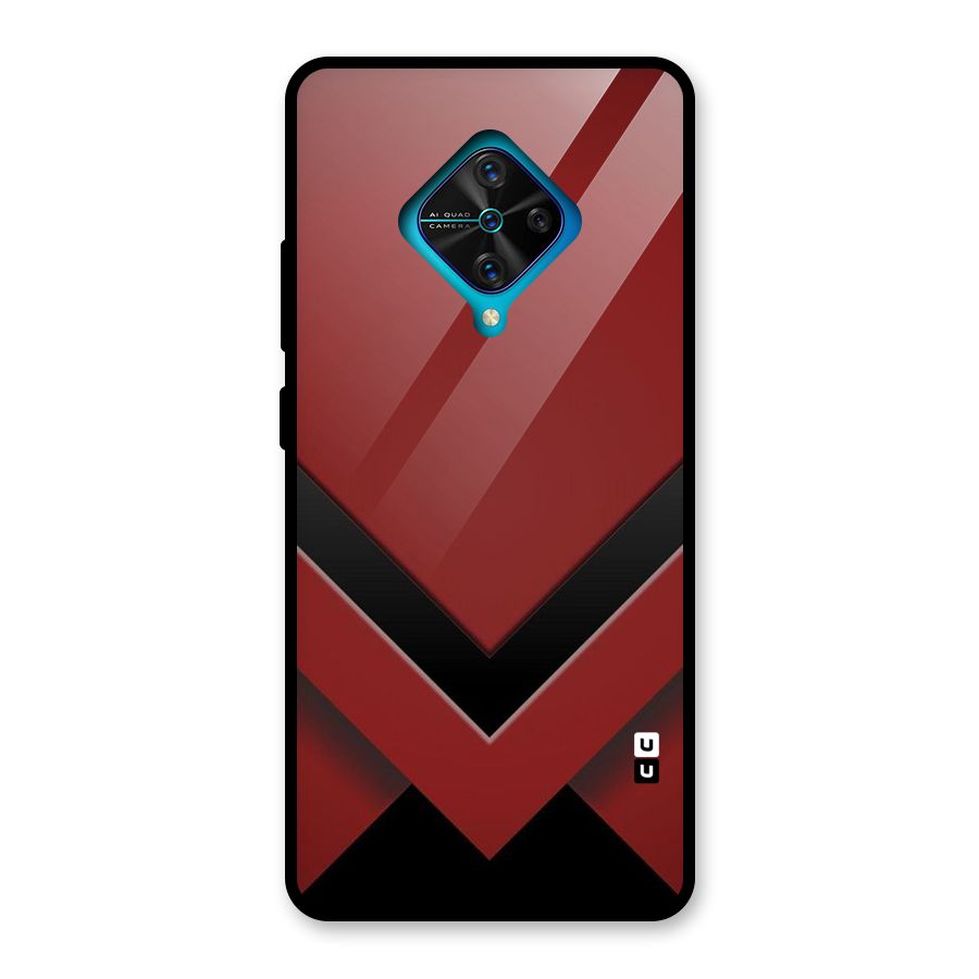 Red Black Fold Glass Back Case for Vivo S1 Pro