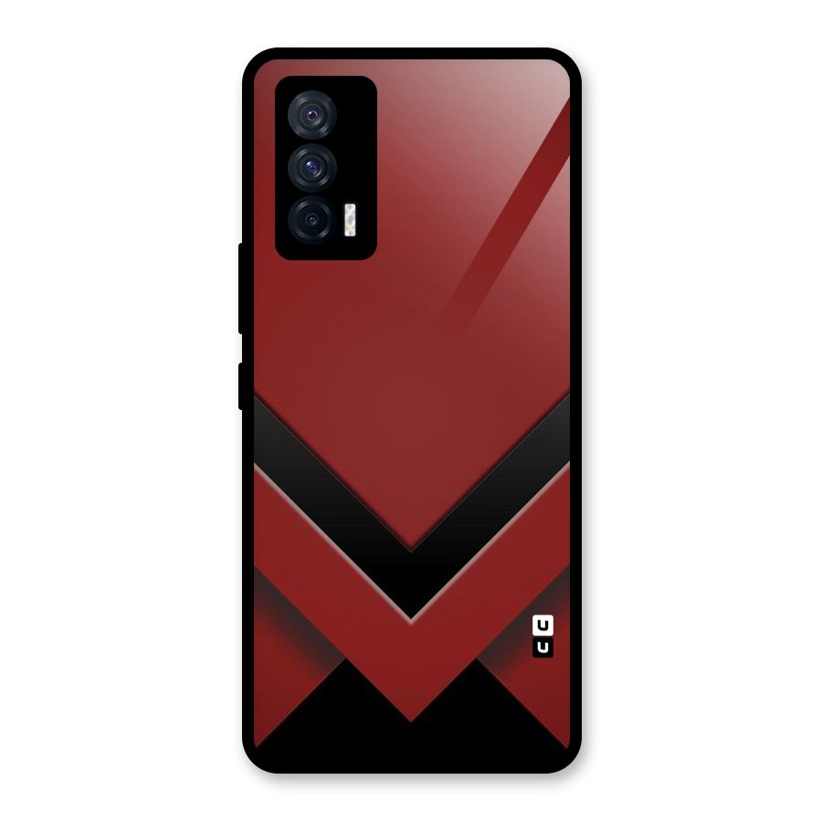 Red Black Fold Glass Back Case for Vivo iQOO 7 5G
