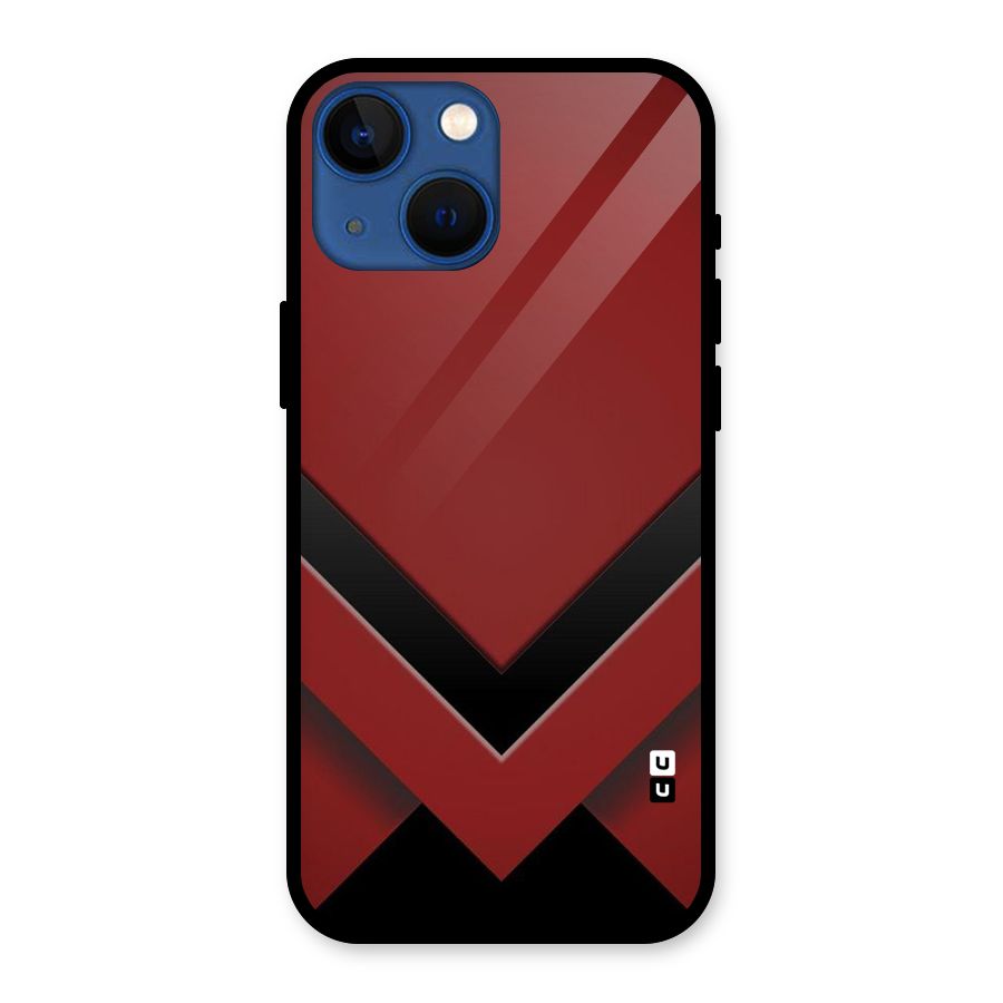 Red Black Fold Glass Back Case for iPhone 13 Mini