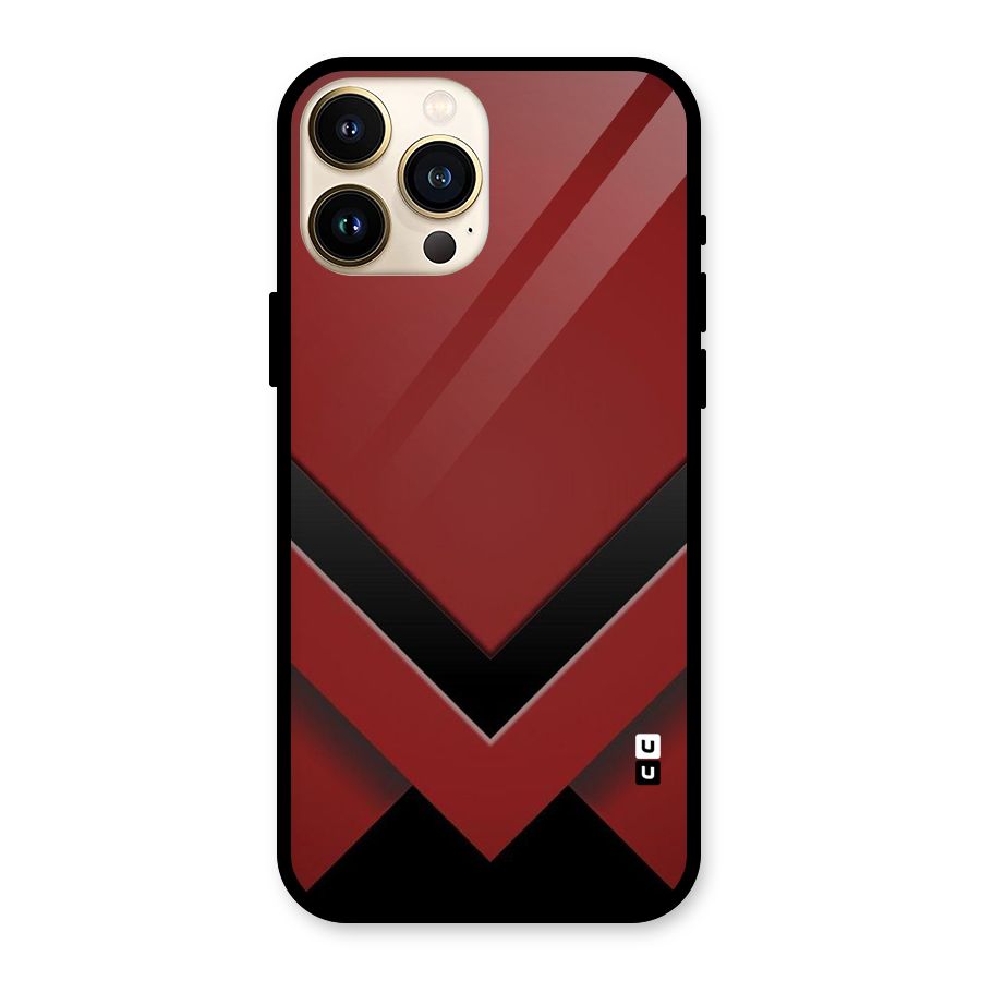 Red Black Fold Glass Back Case for iPhone 13 Pro Max