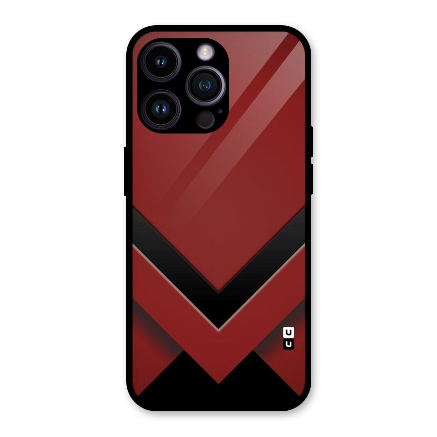 Red Black Fold Glass Back Case for iPhone 14 Pro Max