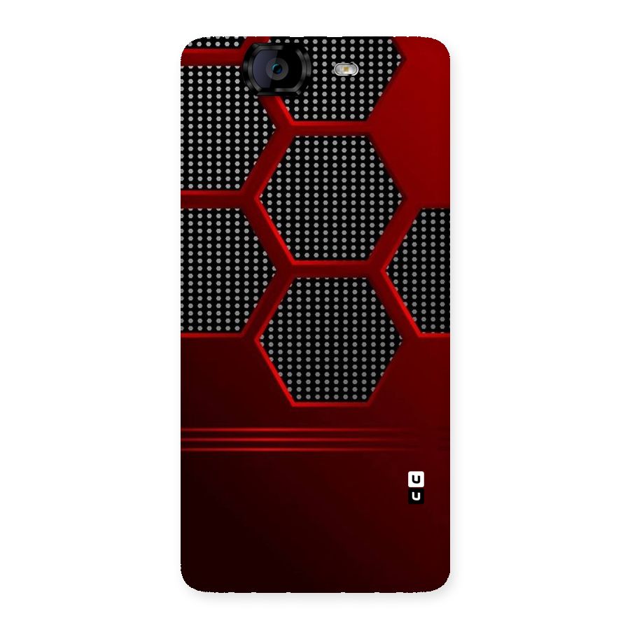 Red Black Hexagons Back Case for Canvas Knight A350