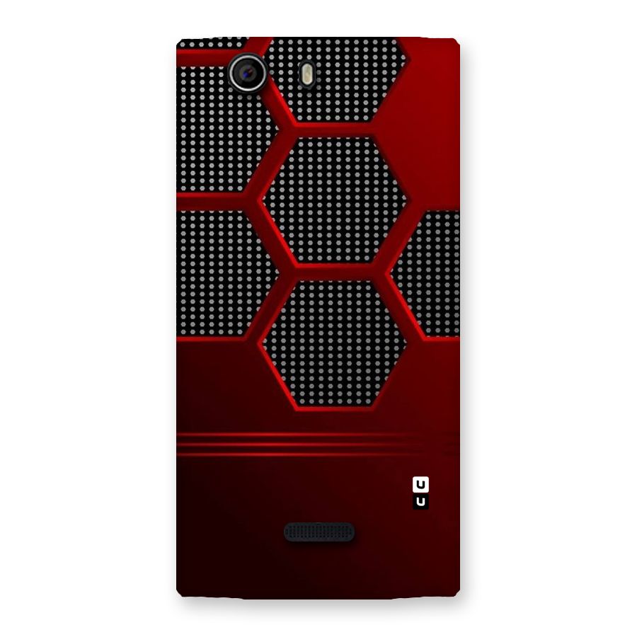 Red Black Hexagons Back Case for Canvas Nitro 2 E311