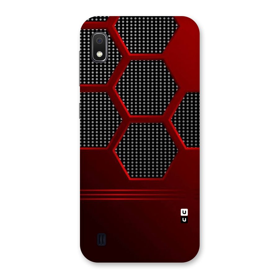 Red Black Hexagons Back Case for Galaxy A10