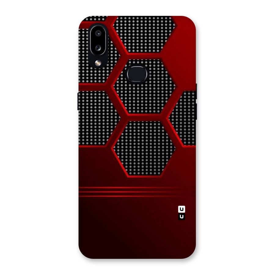 Red Black Hexagons Back Case for Galaxy A10s