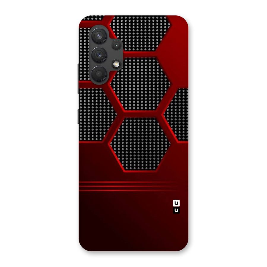 Red Black Hexagons Back Case for Galaxy A32