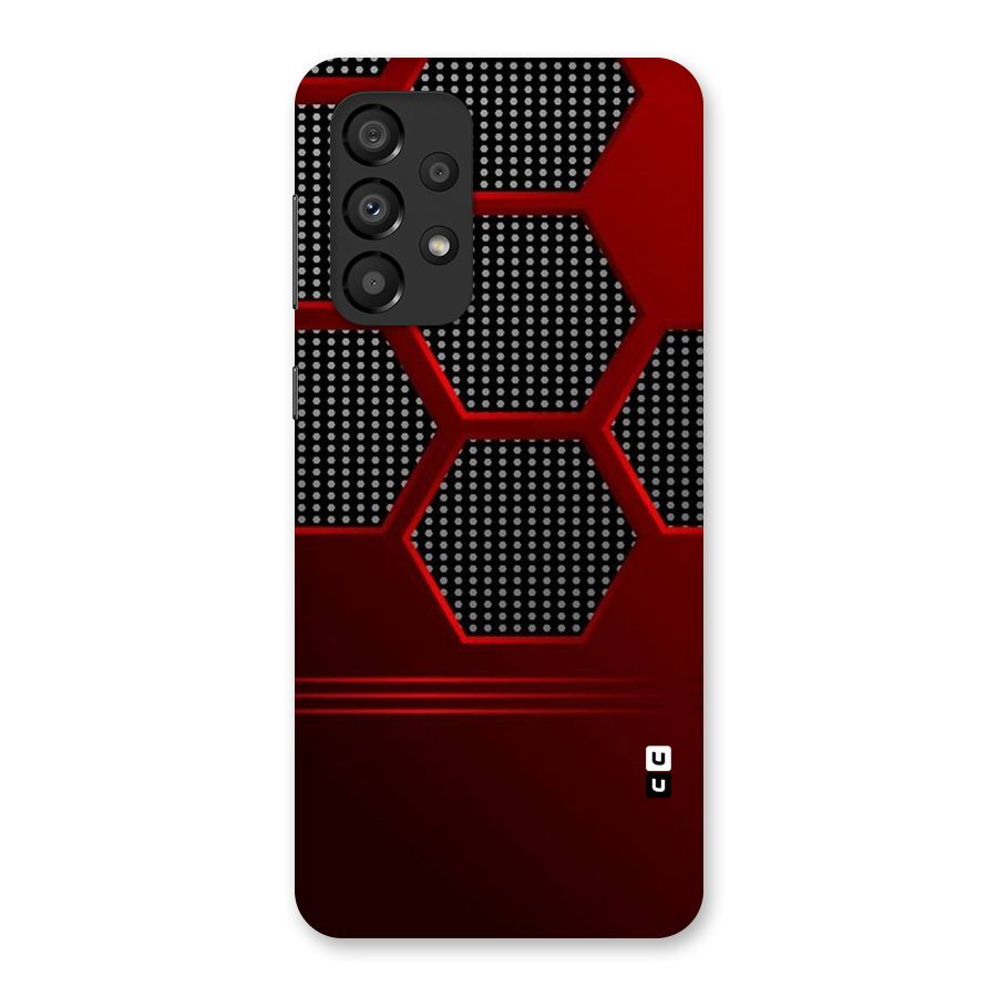 Red Black Hexagons Back Case for Galaxy A33 5G