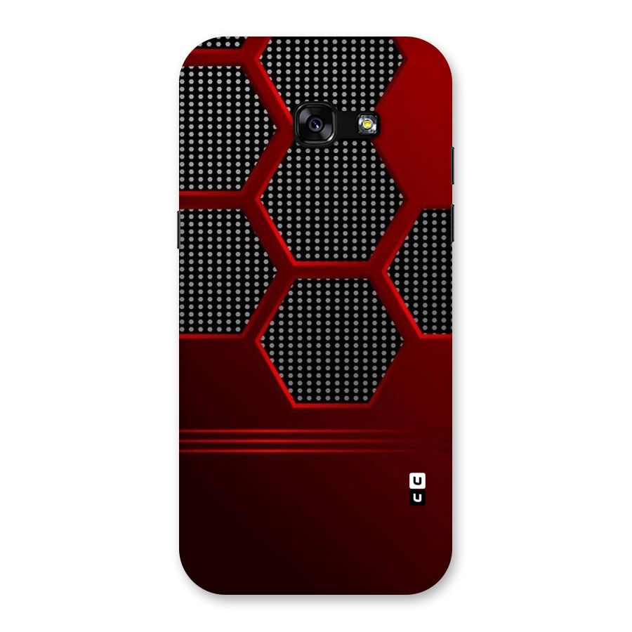 Red Black Hexagons Back Case for Galaxy A5 2017