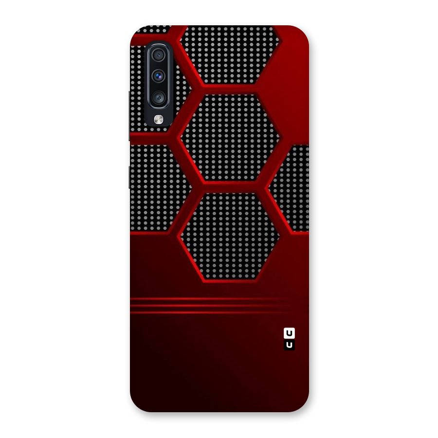 Red Black Hexagons Back Case for Galaxy A70