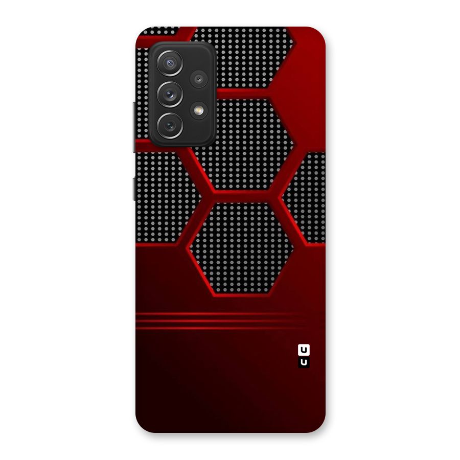 Red Black Hexagons Back Case for Galaxy A72