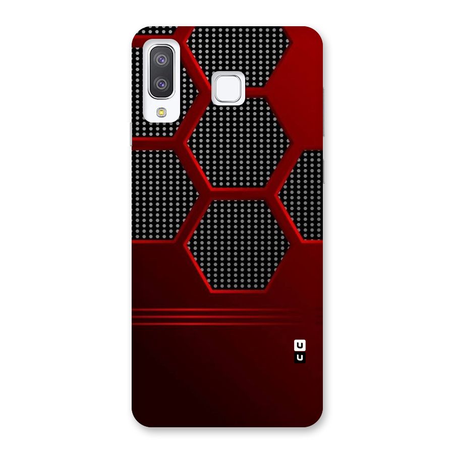 Red Black Hexagons Back Case for Galaxy A8 Star